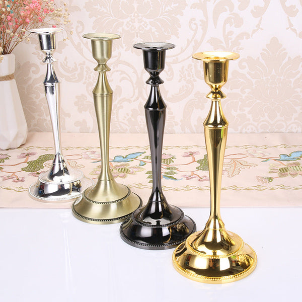 Candlestick European-style alloy candlelight dinner candlestick wedding decoration