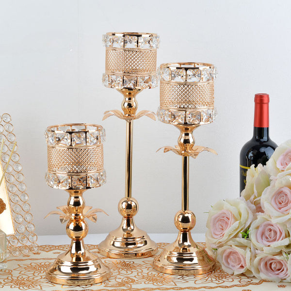 Wedding props party decoration  Nordic candle holders. metal candle holders. wrought iron candle cups. golden candle holders. wedding decorations. candle holders. craft ornaments