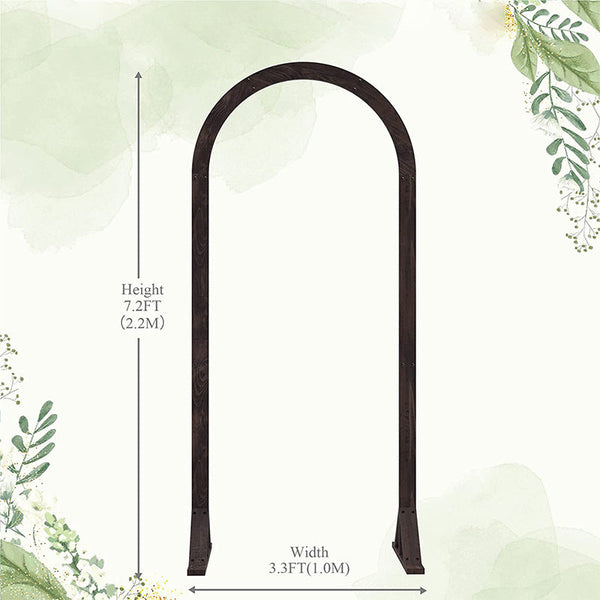 Wedding props party decoration  semicircular arch forest lawn wedding wooden stake door shooting background ornament flower shelf