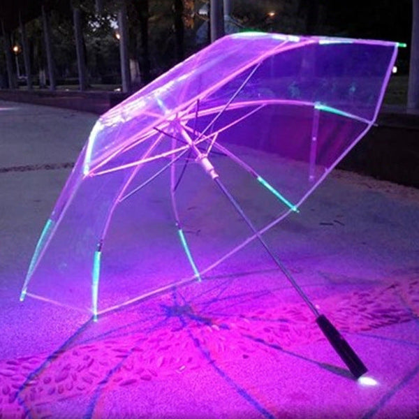 Wedding props party decoration LED creative luminous advertising umbrella. umbrella with eight bones and seven colors. illuminated umbrella. stage prop umbrella