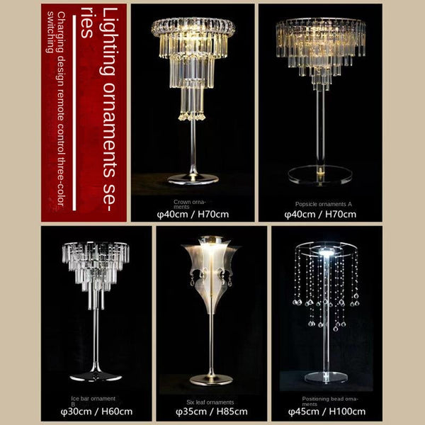 Wedding props party decoration . lighting ornaments series. street lights. stage crystal decorations. T-stage layout. luminous ornaments. lighting decorations