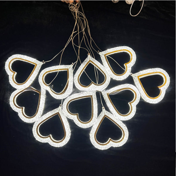 Wedding chandelier's new wedding props with multiple string chandeliers, one trailer, wedding hall, banquet hall decoration, display windows, ceiling decoration, and luminous pendants