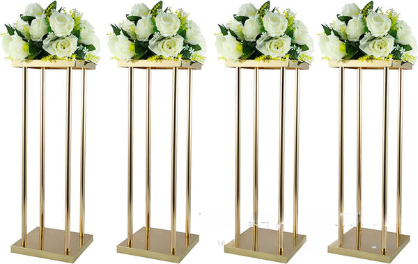 Wedding props party decoration Nordic floor-standing metal flower stand Indoor balcony plant storage flower stand Golden light luxury flower stand