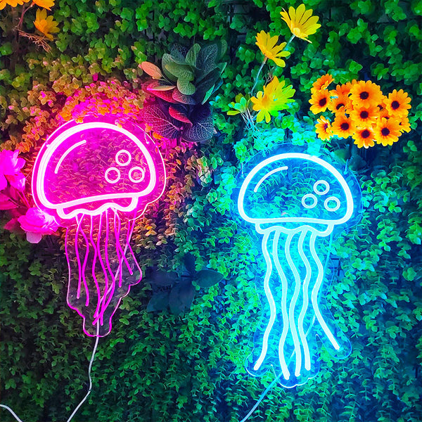 Wedding props party decoration New product creative modeling jellyfish lamp home room layout modeling lamp ins wind decoration led neon light