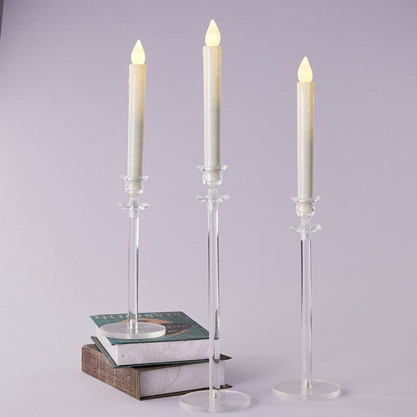 Wedding props glass candlestick ornaments creative transparent wedding props wedding romantic candlelight home decorations.