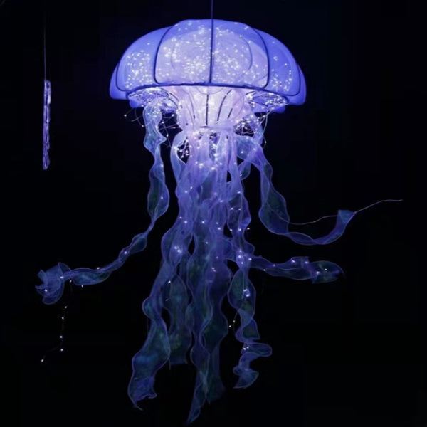 Wedding props, fabric, jellyfish, luminous lighting fixtures, hanging accessories, hotel on-site decoration props, wedding decorations, background lighting fixtures