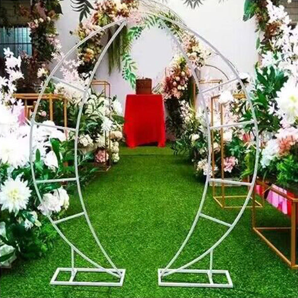 Wedding Iron Moon Arch Frame Party Balloon Background Arch Outdoor Lawn Wedding Order Wedding Banquet Flower Gate