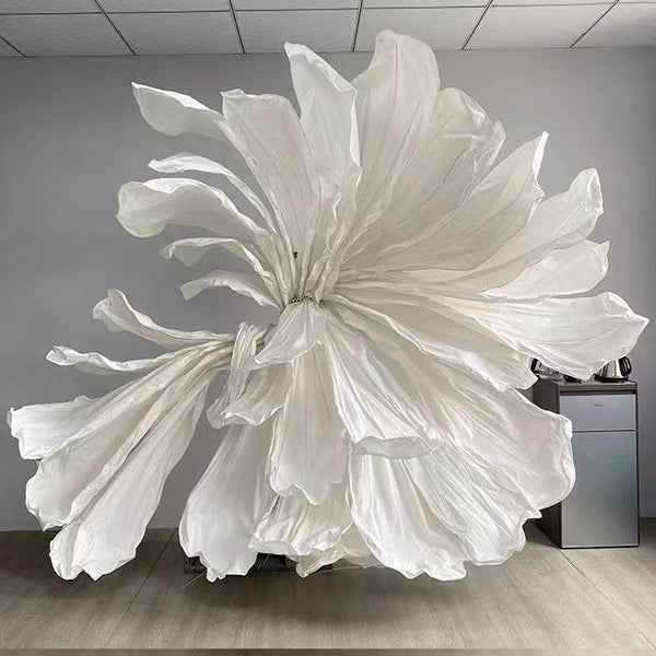 Large scale wedding background paper flower, oversized pleated design, paper art flower, giant plastic flower, wedding stage photography decoration, party decoration