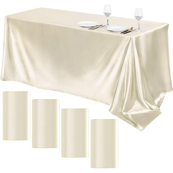 High-end hotel decoration banquet wedding party seamless polyester rectangular tablecloth