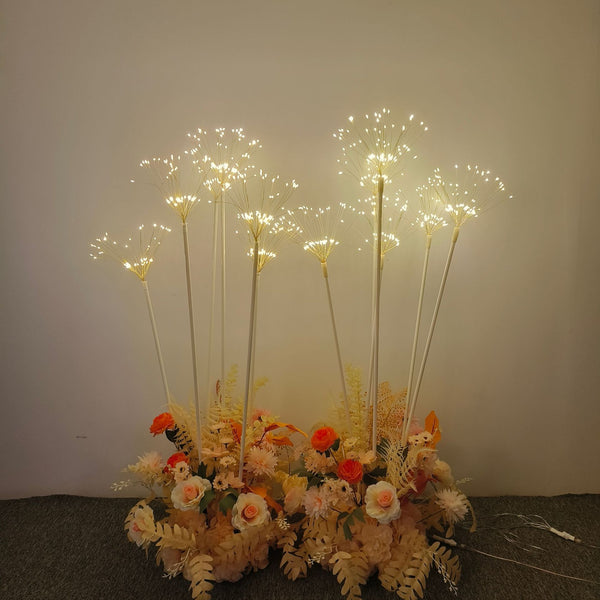 Party floor lamp new wedding props, road guide, 6-head fireworks, ground plug lights, spark copper wire lights, hotel stage, wedding decoration lights