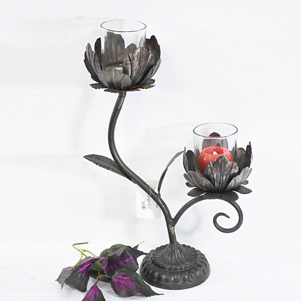 Retro iron flower candle holder romantic candle decoration wedding props