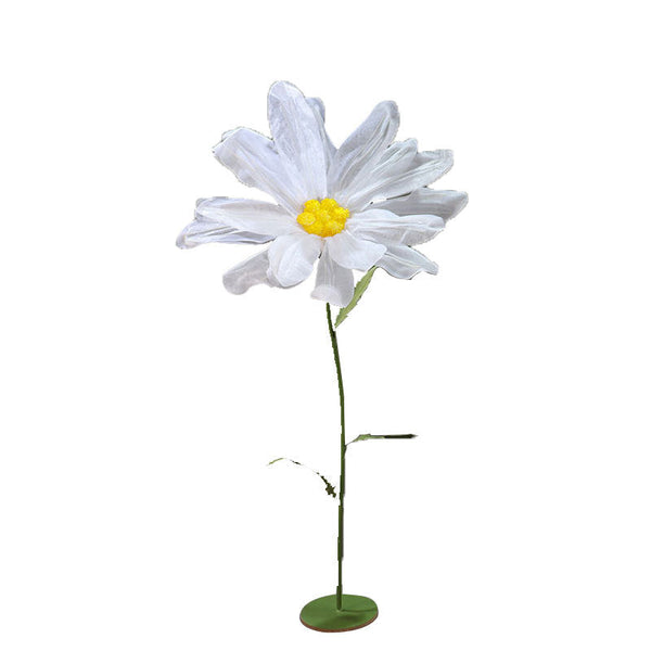 New wedding daisy handmade paper flower silk screen flower window decoration props gauze flower scene layout wedding road flowers.