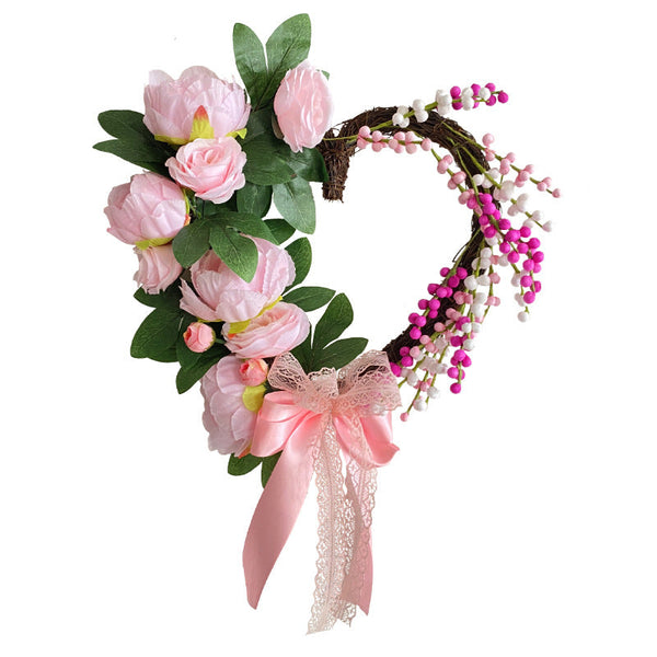 Wedding props party decoration  dead branches love wreath 2024 romantic Qixi bow wreath wedding scene layout props