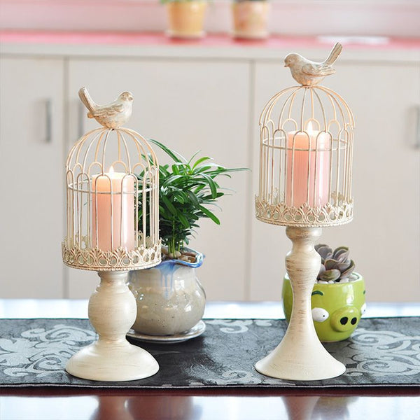 Wedding props party decoration Retro nostalgic retro new bird cage candle holder European and American style decoration wedding crafts props