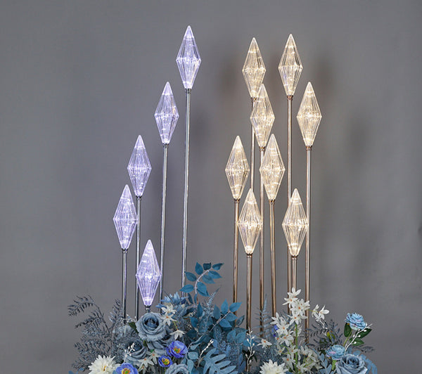 Hot selling hot style upgrades, high-gloss, diamond-shaped diamonds, road lights, ornaments, stage scene decoration props, wedding floor lamps, party decorations