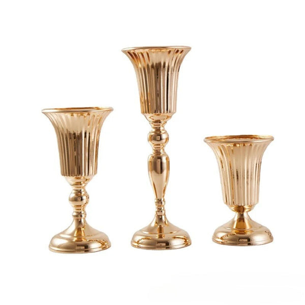 Wedding props party decoration  New European style gold wedding vase. American style palace retro decoration. Nordic living room craft ornaments